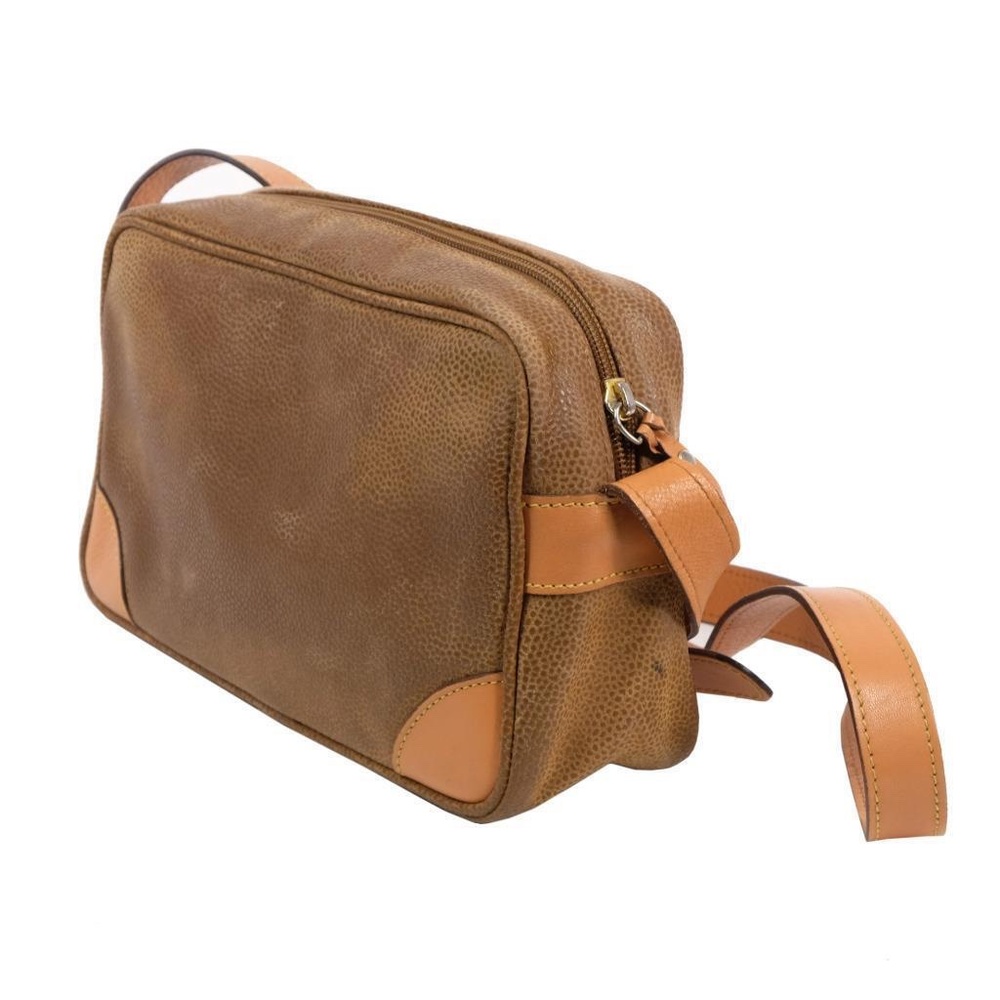 BRIC'S Crossbody Purse Handbag Leather Brown Grainy Camera Style Made in ITALY - Picture 3 of 7